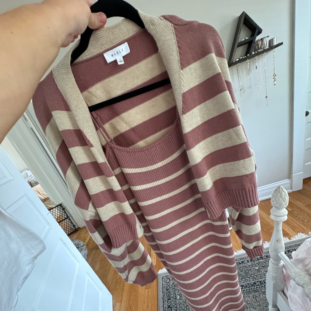 These three boutique dress and sweater set